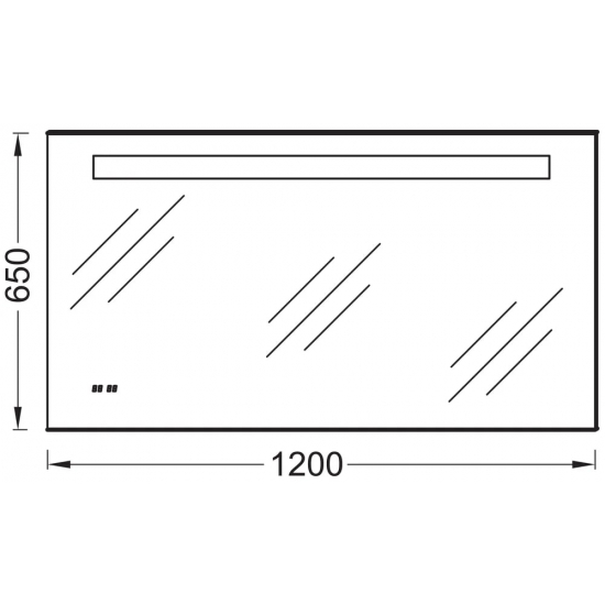 Зеркало JACOB DELAFON Replay EB1163 120 см с подсветкой и часами