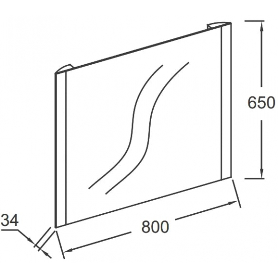 Зеркало JACOB DELAFON Replique EB1472-NF 80 см с подсветкой и антизапотеванием