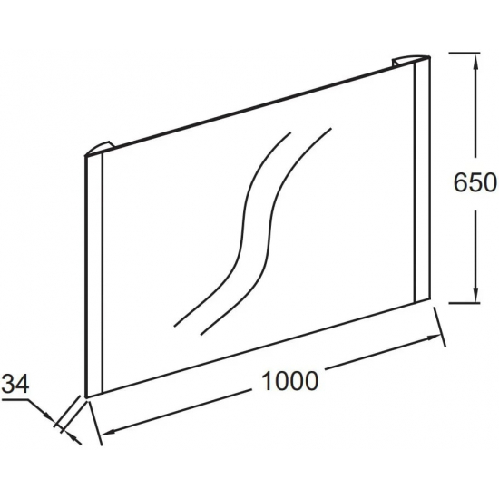 Зеркало JACOB DELAFON Replique EB1474-NF 100 см с подсветкой и антизапотеванием