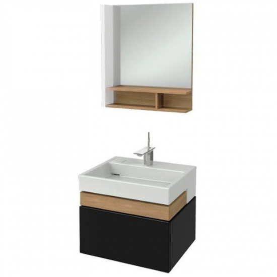 Зеркало JACOB DELAFON Terrace EB1180G-NF 60 L, с подсветкой, светлое дерево