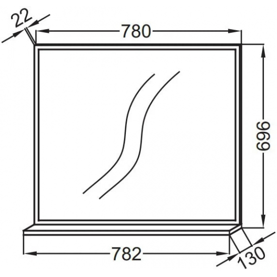 Зеркало JACOB DELAFON Vivienne EB1597-E52 80 см дуб табак, с полкой