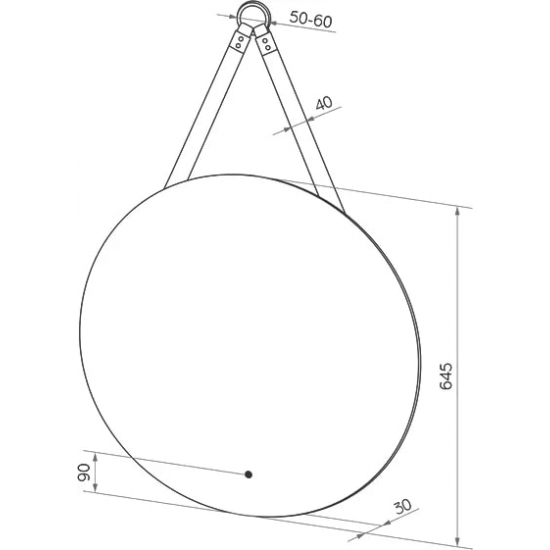 Зеркало круглое CONTINENT Best 65 с подсветкой