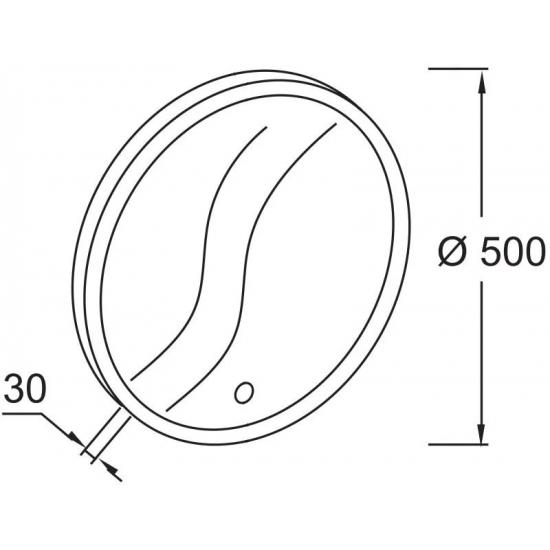 Зеркало круглое  JACOB DELAFON EB1426-NF 50 см с подсветкой
