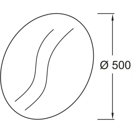 Зеркало круглое JACOB DELAFON Odeon Rive Gauche EB1143-NF 50 см