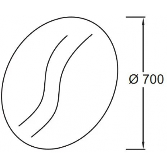 Зеркало круглое JACOB DELAFON Odeon Rive Gauche EB1144-NF 70 см