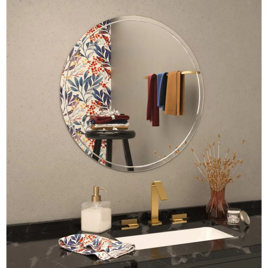 Зеркало круглое MIXLINE Эмили D600 гравировка