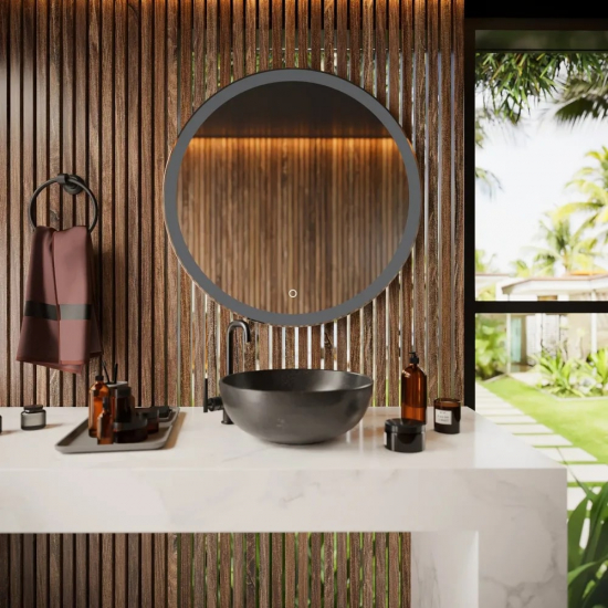 Зеркало круглое MIXLINE Мия D700 с LED подсветкой