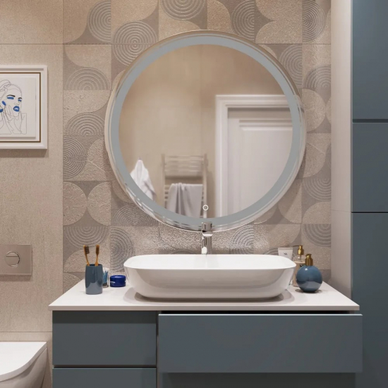 Зеркало круглое MIXLINE Оливия D700 с LED подсветкой