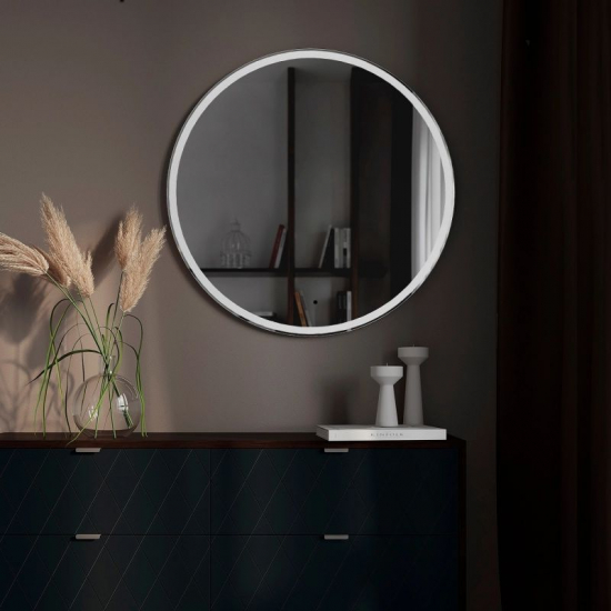 Зеркало круглое MIXLINE Перла Нео D600 с LED подсветкой, бесконтакный сенсор