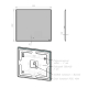 Зеркало LEMARK Element 900x800 с LED подсветкой, подогрев