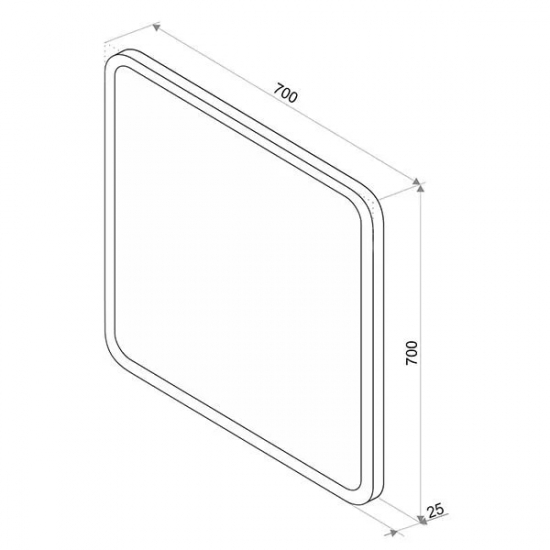 Зеркало MIRSANT Cloud 700x700 с LED подсветкой