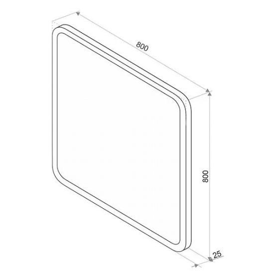 Зеркало MIRSANT Cloud 800x800 с LED подсветкой