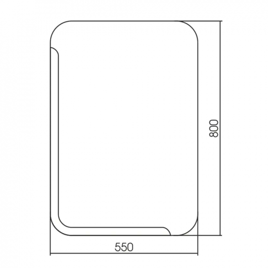 Зеркало MIXLINE Алькон 550x800 