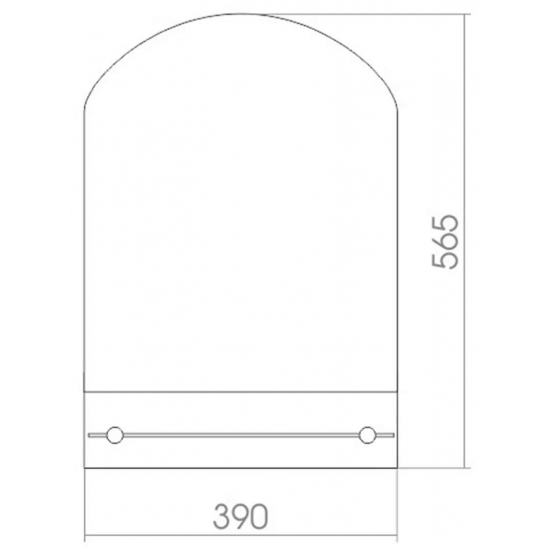 Зеркало MIXLINE Амели 390x565 с полкой