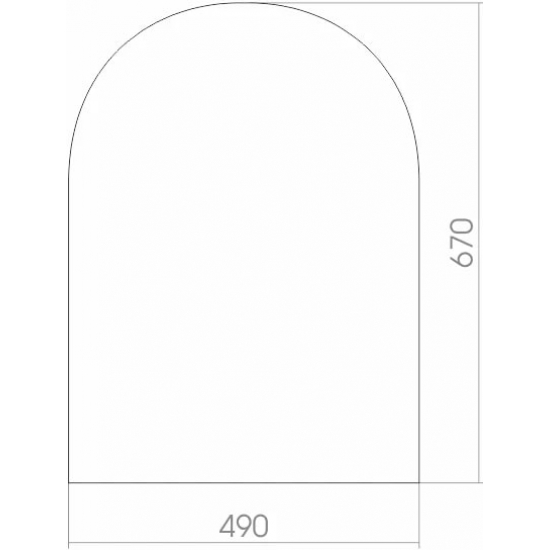 Зеркало MIXLINE Аркада 490x670 с фацетом