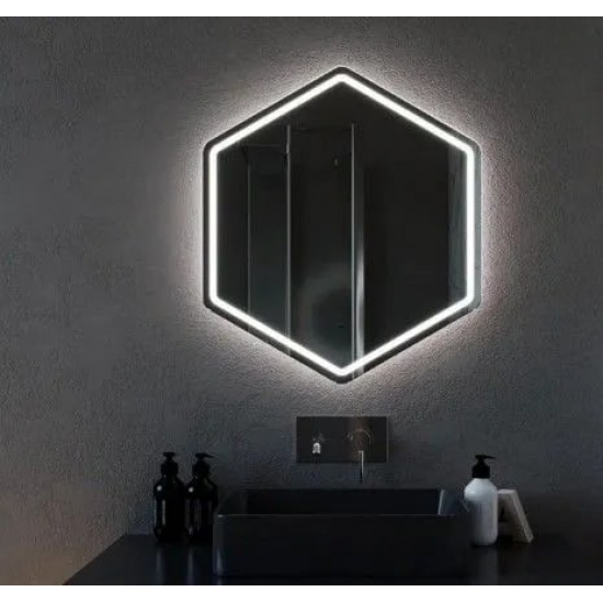 Зеркало MIXLINE Астра 600x680 светодиодная подсветка, бесконтактный сенсор