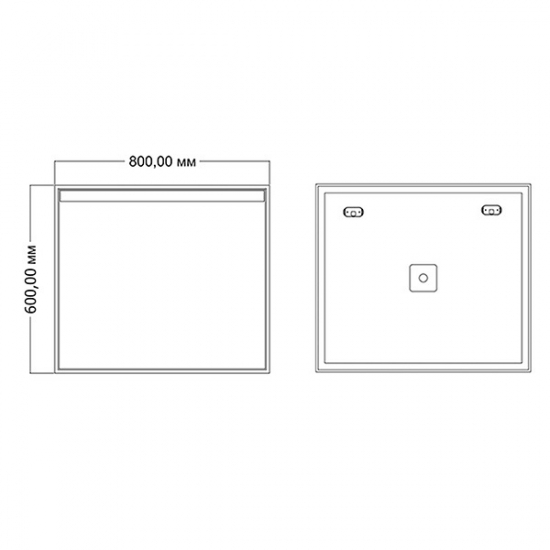 Зеркало MIXLINE Блюз 800x600 с LED подсветкой и фацетом