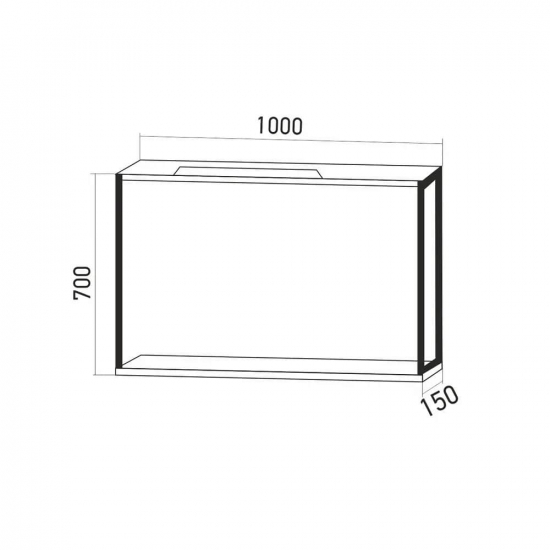 Зеркало MIXLINE Бруклин-100 Белый с подсветкой Лофт