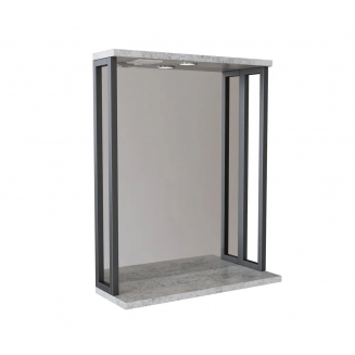 Зеркало MIXLINE Бруклин-60 Бетон с подсветкой Лофт