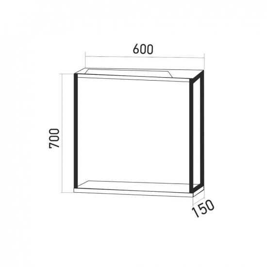 Зеркало MIXLINE Бруклин-60 Дуб Бунратти с подсветкой Лофт