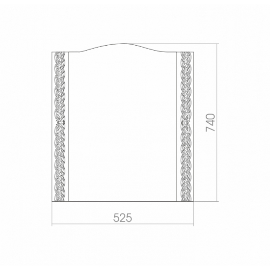 Зеркало MIXLINE Бухара 510x585 с полкой, пескоструйный рисунок
