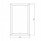 Зеркало MIXLINE Бук 500x950 с багетом