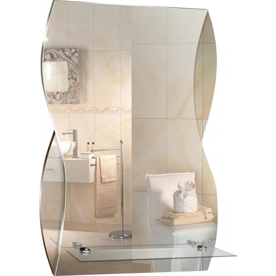 Зеркало MIXLINE Домино 395x600 с полкой