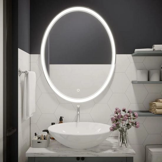 Зеркало MIXLINE Дора 700x900 овал, с LED подсветкой