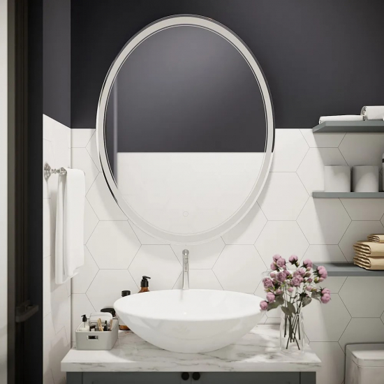Зеркало MIXLINE Дора 700x900 овал, с LED подсветкой