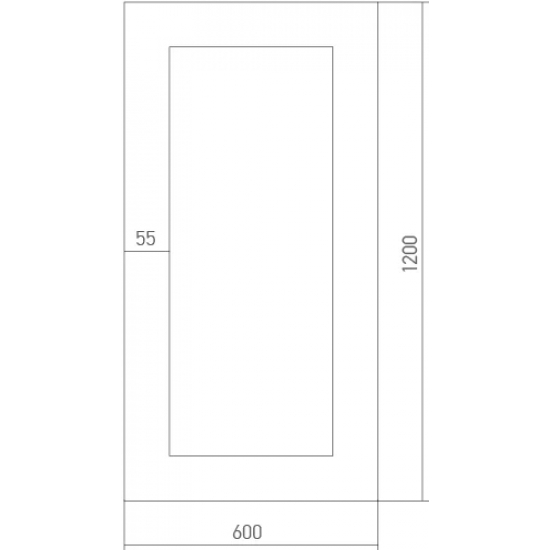 Зеркало MIXLINE Дуб 600x1200 с багетом