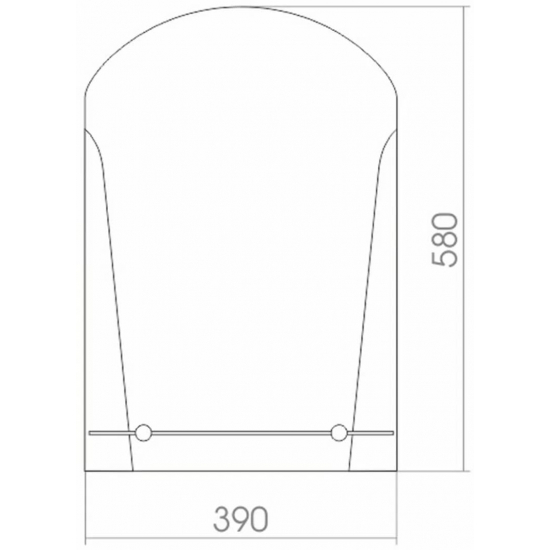 Зеркало MIXLINE Эхо 390x580 с полкой