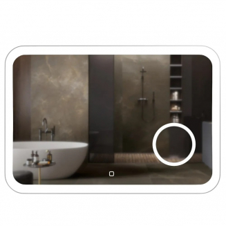 Зеркало MIXLINE Эльза 800x550 сенсорный выключатель, светодиодная подсветка +увеличительное зеркало