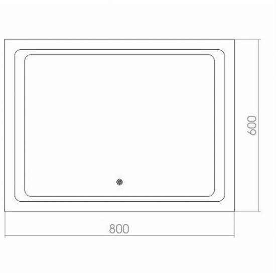 Зеркало MIXLINE Фортуна 800x600 с LED подсветкой
