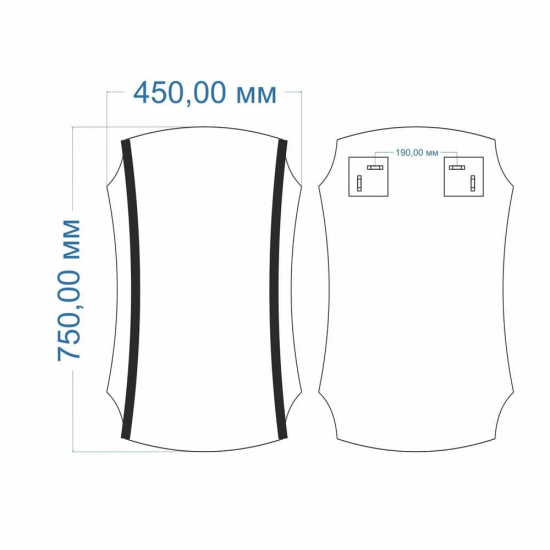 Зеркало MIXLINE Гео 450x750 с гравировкой