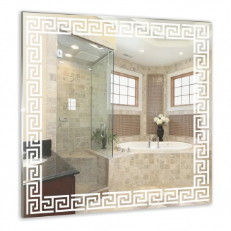 Зеркало MIXLINE Греция 535x550 пескоструйный рисунок