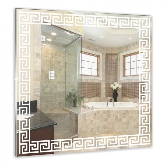Зеркало MIXLINE Греция 535x550 пескоструйный рисунок