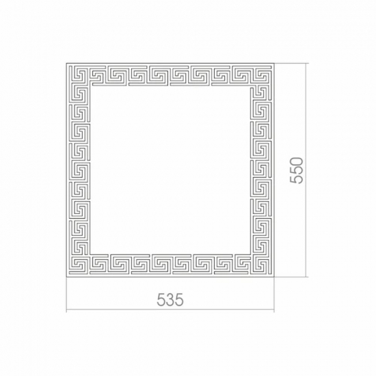 Зеркало MIXLINE Греция 535x550 пескоструйный рисунок