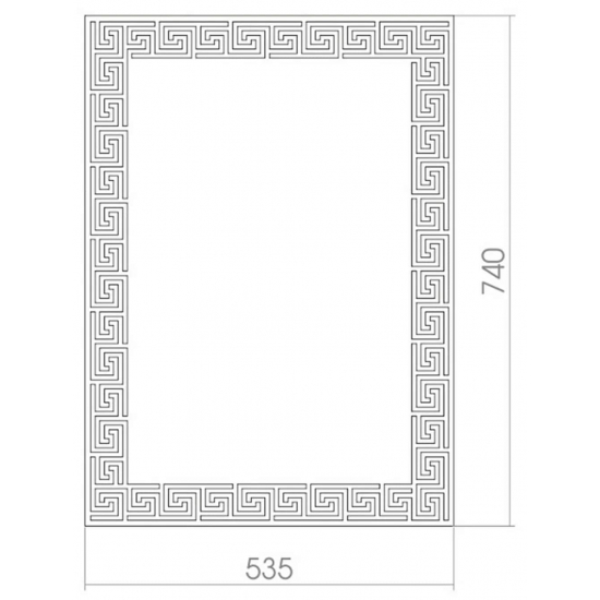 Зеркало MIXLINE Каир 535x740 с пескоструйным рисунком