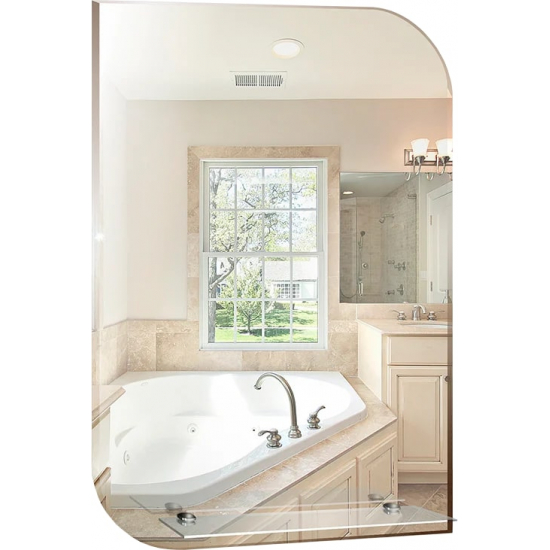 Зеркало MIXLINE Каприз-Люкс 495x685 с полкой и фацетом