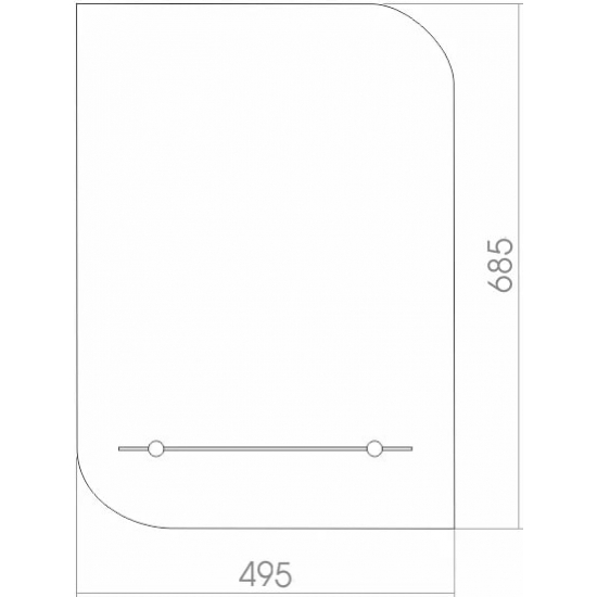 Зеркало MIXLINE Каприз-Люкс 495x685 с полкой и фацетом