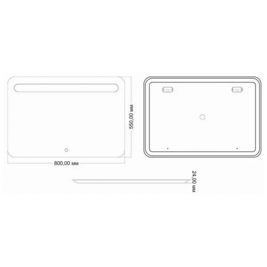 Зеркало MIXLINE Карлос 800x550 с LED подсветкой