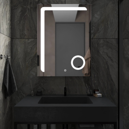 Зеркало MIXLINE Клио 600x800 с LED подсветкой и увеличительным зеркалом