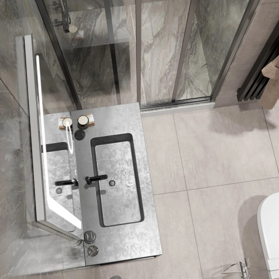 Зеркало MIXLINE Клио 600x800 с LED подсветкой и увеличительным зеркалом