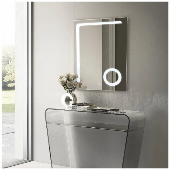 Зеркало MIXLINE Клио 600x800 с LED подсветкой и увеличительным зеркалом