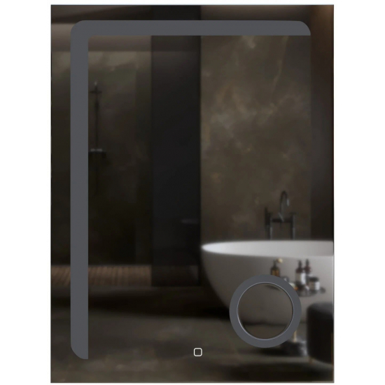 Зеркало MIXLINE Клио 600x800 с LED подсветкой и увеличительным зеркалом