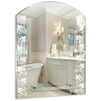 Зеркало MIXLINE Купидон 535x670 полка, пескоструйный рисунок