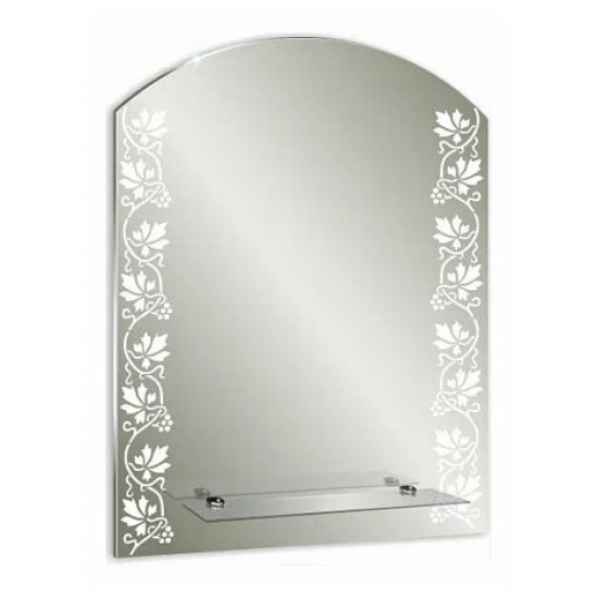 Зеркало MIXLINE Купидон 535x670 полка, пескоструйный рисунок