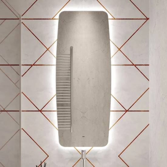 Зеркало MIXLINE Леон 450x1000 открытая светодиодная подсветка, бесконтактный сенсор