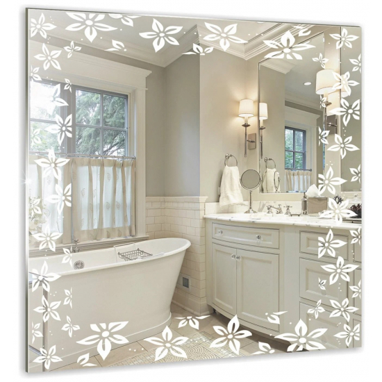 Зеркало MIXLINE Лето 535x550 пескоструйный рисунок