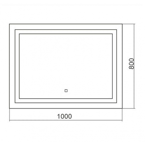 Зеркало MIXLINE Ливия 100x80 с LED подсветкой